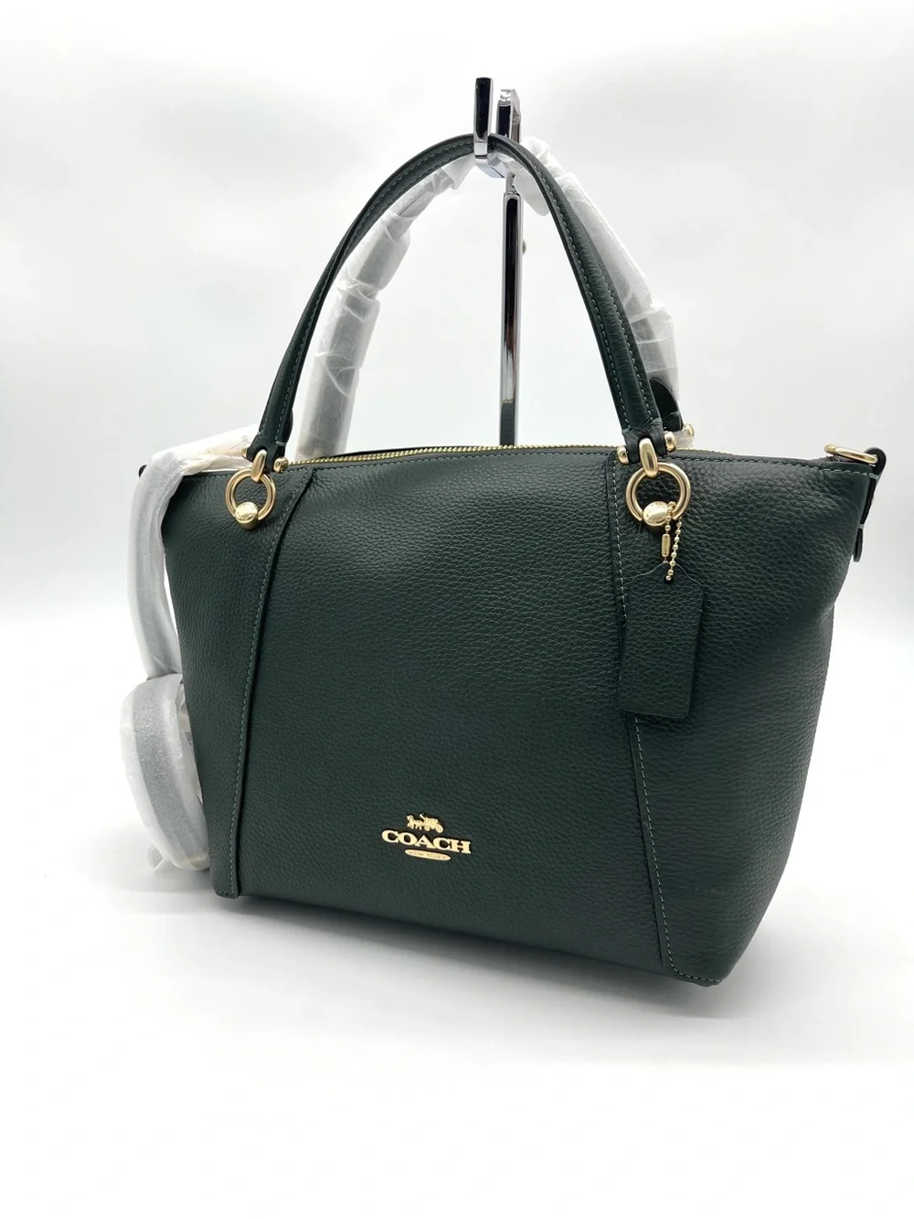 Coach Kacey Satchel Crossbody Bag Green color